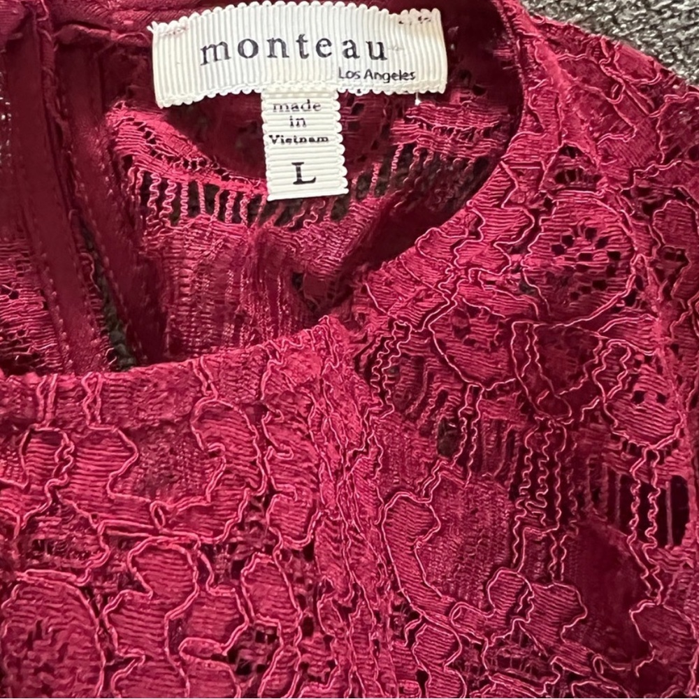 3 Item Bundle- Burgundy and black lace and floral tops - Picture 11 of 11
